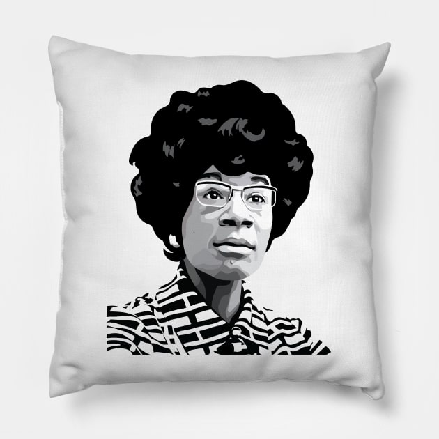 Shirley Chisholm Pillow by FemCards