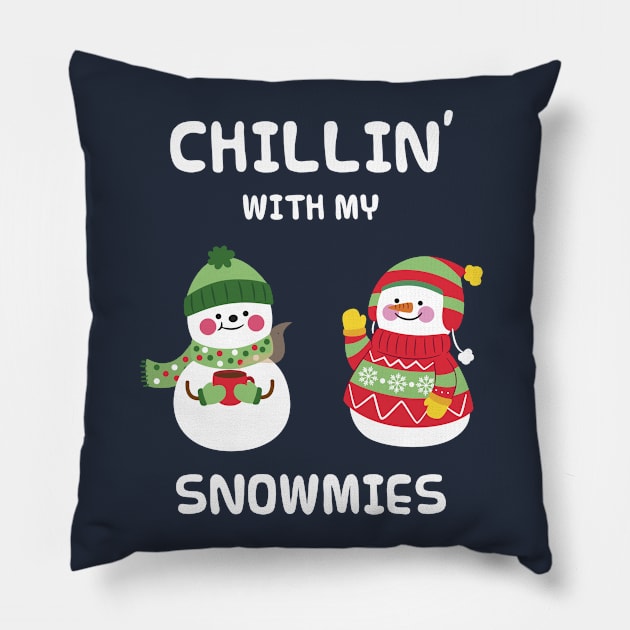 Chillin with my snowmies Pillow by The Gift Hub