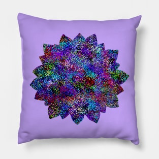 Glam Rainbow Metallic Flower Pillow