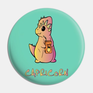 Capricorn dinosaur drinking juice Pin