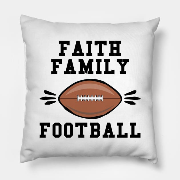 Faith Family Football Pillow by DesignWood-Sport