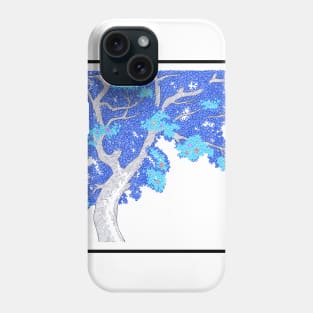 Blue Tree Circle Design Phone Case