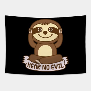 Sloth Hear No Evil Tapestry