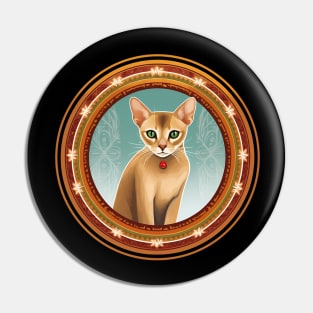 Abyssinian Cat Xmas Ornament, Love Cats Pin