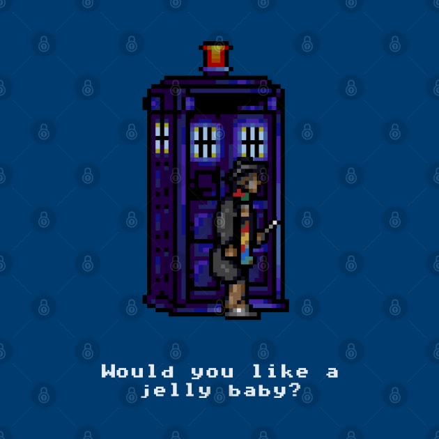 Time and Relative Pixels: Fourth Doctor by RiottDesigns