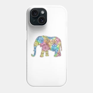 Multicoloured henna elephant Phone Case