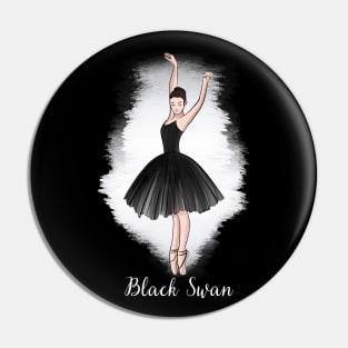 Black swan ballerina Pin