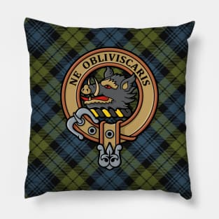 Campbell Crest over Tartan Pillow