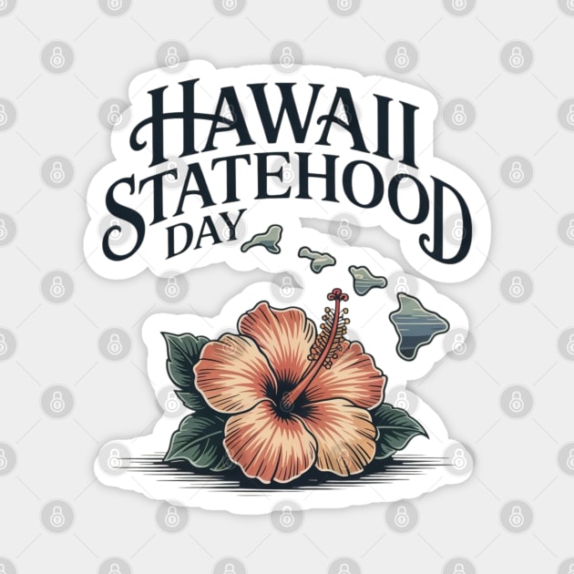 Hawaii '59 A Legacy Woven – Statehood DAY Magnet by stitchloom