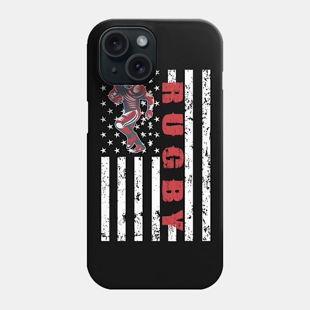 Rugby American Flag - US Sports Phone Case by Pannolinno