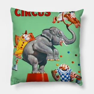 Ringling Bros. and Barnum & Bailey Circus Vintage Poster Pillow