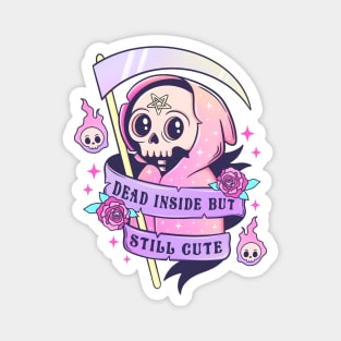 Womens Halloween Dead Inside Magnet