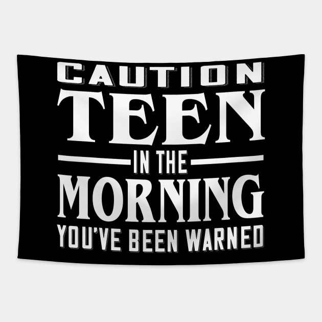 Caution, Teen in the Morning Tapestry by Jitterfly