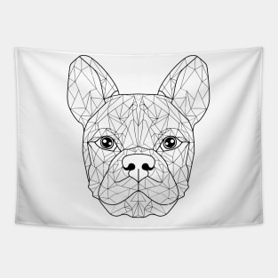 French Bulldog Essence: Geometric Line Art Interpretation Tapestry