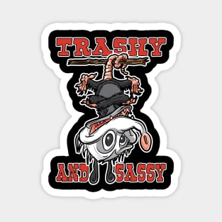 Trashy and Sassy Possum Upside Down Magnet