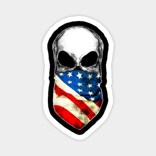 skull, bandanas, american, usa, flag, Magnet