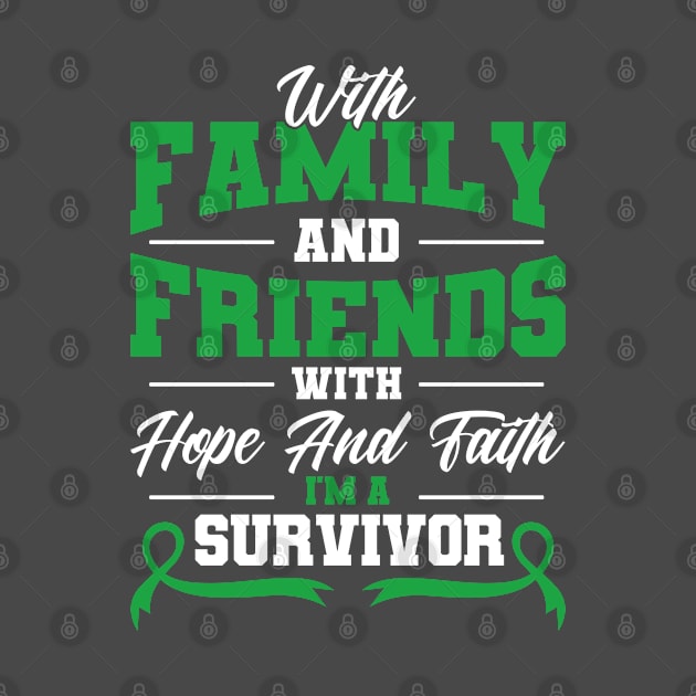 With Hope And Faith I'm A Survivor Liver Cancer Awareness by Toeffishirts