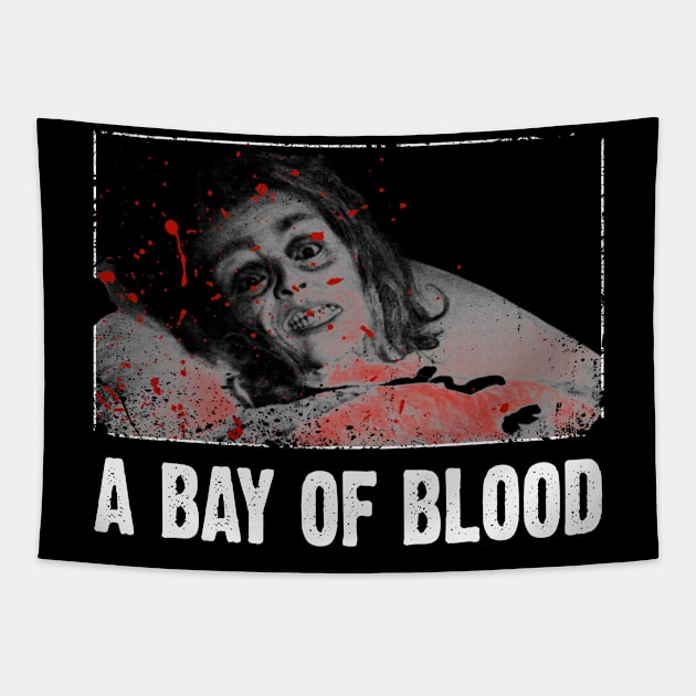 Legacy of Carnage A Blood Retro Tees for Horror Fans Tapestry by alex77alves