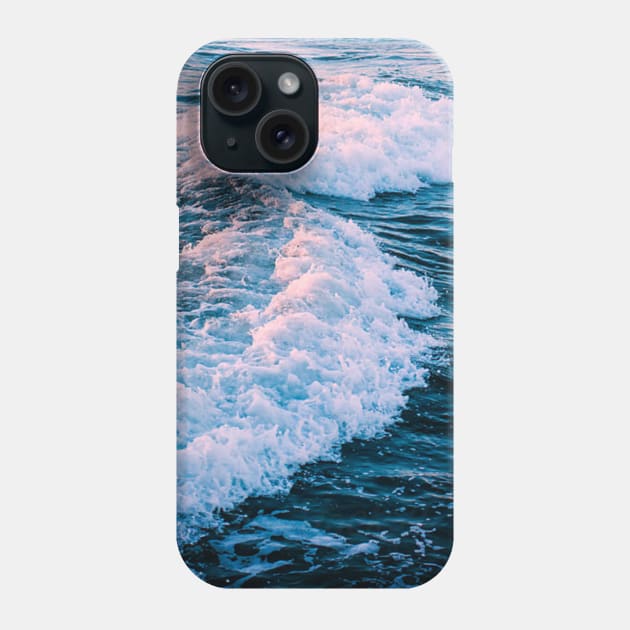 Blue Ocean Waves Phone Case by ChristianShirtsStudios