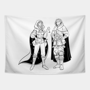 rogue and priest DnD Tapestry