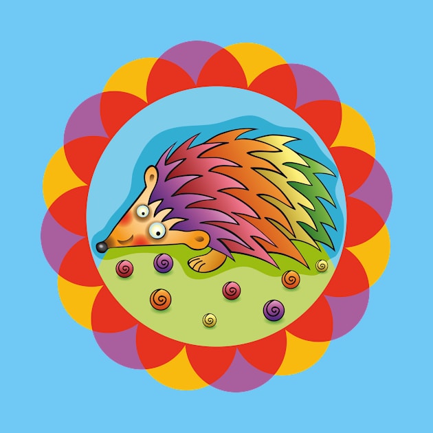 Colorful Hedgehog by Myrarte