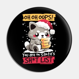 Santa shit list Pin