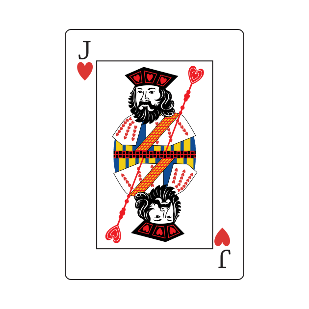 Jack Of Hearts Playing Card by SWON Design