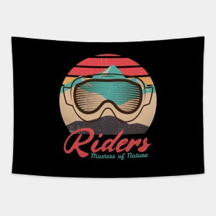 Riders, Masters of Nature, Winter Sports, Ski Goggles Tapestry