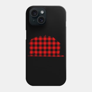 Echidna Red Buffalo Plaid Hedgehog Matching Family Phone Case