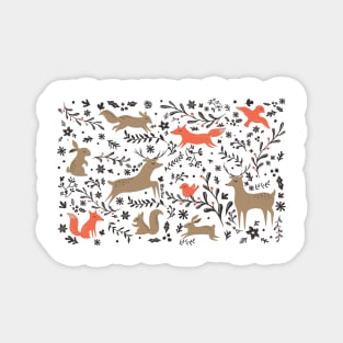 Cute christmas animals pattern Magnet