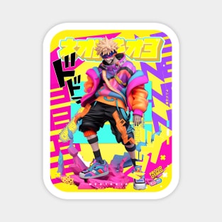 PROUD OTAKU 🟣🟠🟡 SHONEN HERO´S - CHAINSAW BOY 🟡🟠🟣 COLORFUL ANIME FASHION DESIGN Magnet