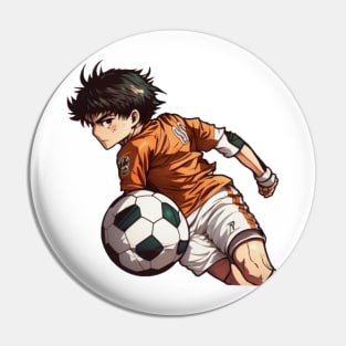 Anime Soccer Player Pin