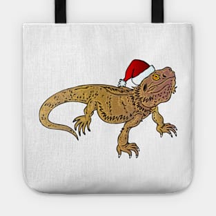 Bearded Dragon Santa Tote