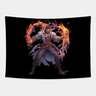 Anime Fire Magician Tapestry