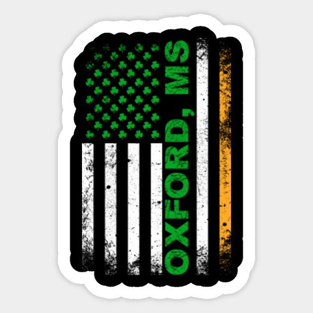 Mississippi Irish American Flag Oxford Ms T Shirt Oxford City