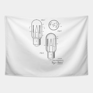 Vacuum Tube Vintage Patent Hand Drawing Tapestry