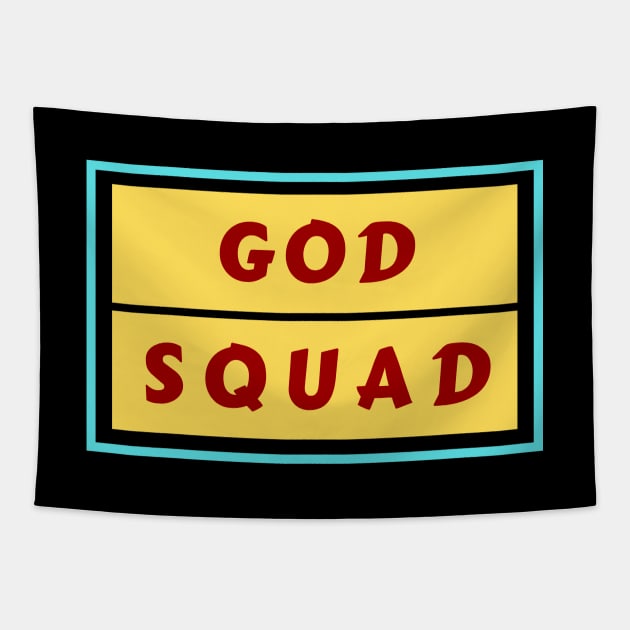 God Squad | Christian Typography Tapestry by All Things Gospel