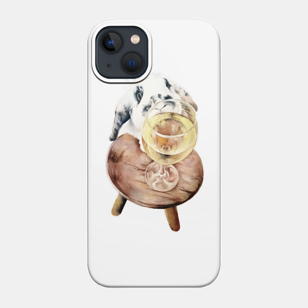 All a girl needs is bunny and wine! - Bunny - Phone Case