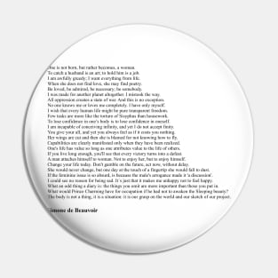 Simone de Beauvoir Quotes Pin