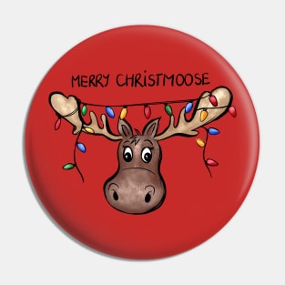 Merry Christmoose - Funny Cute Christmas Pin