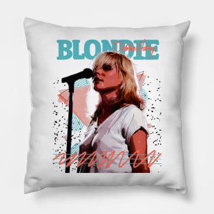 Blondie Fan Art Retro Design // Vintage Debbie Harry Pillow