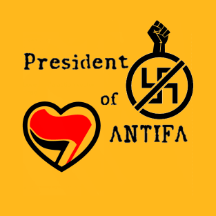 President of ANTIFA flag fist T-Shirt