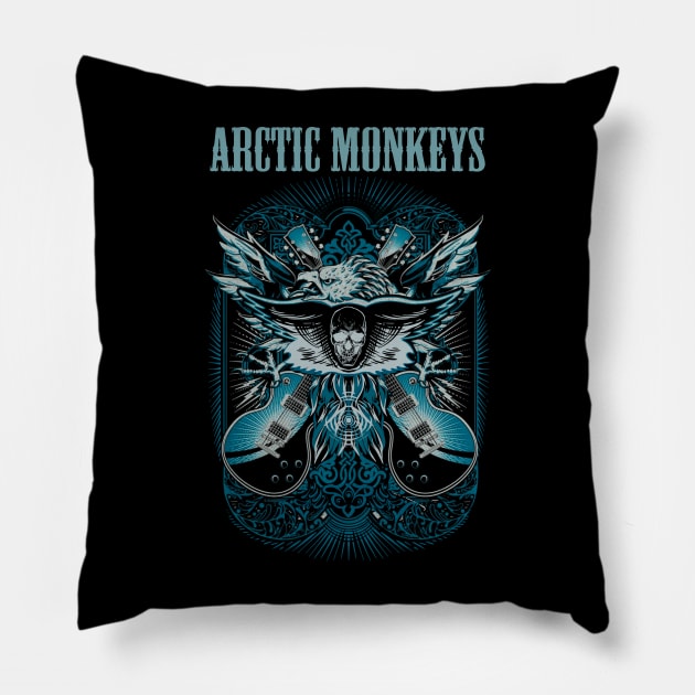 MONKEYS ARCTIC BAND Pillow by batubara.studio