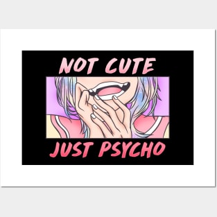 Not Cute Just Psycho - Aesthetic Pastel Goth Gift - Pastel Goth - Sticker