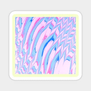 Abstract Colorful Blue and Pink Painting Magnet