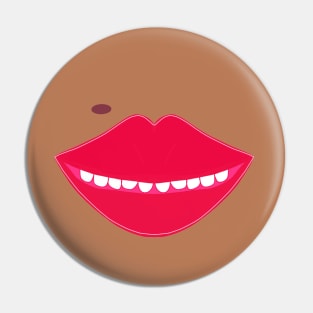 Caramel beauty spot smile mouth Pin