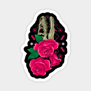 rose dinosaur skull Magnet