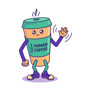 Half human, half coffee takeaway cup T-Shirt