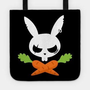 Bunny Rabbit Pirate Skull _ Carrot Bones Funny Easter Tote