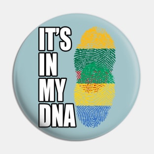 Lithuanian And Gabonese Mix Heritage DNA Flag Pin